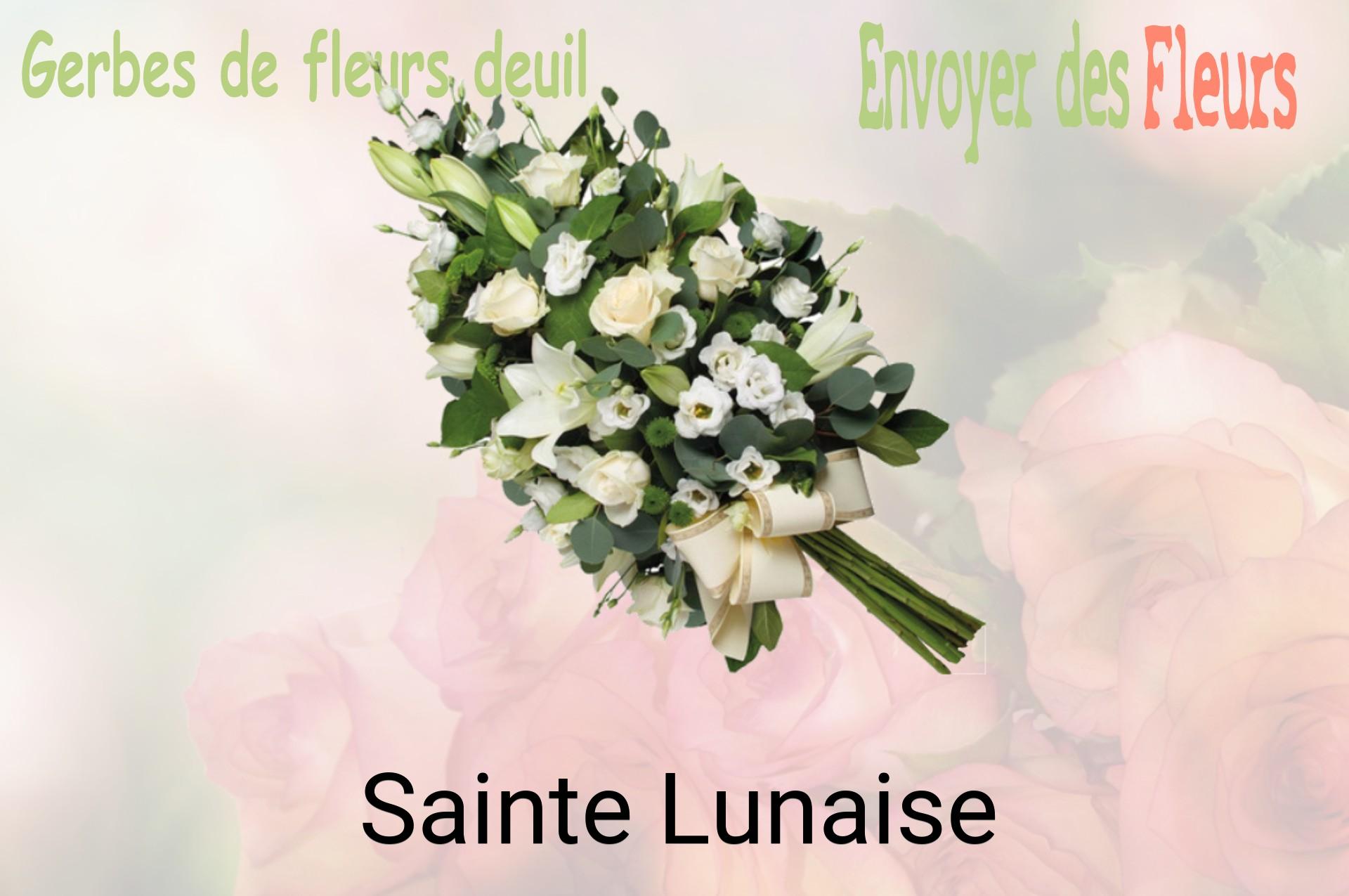 Gerbe de fleurs de deuil livrée à Sainte-Lunaise